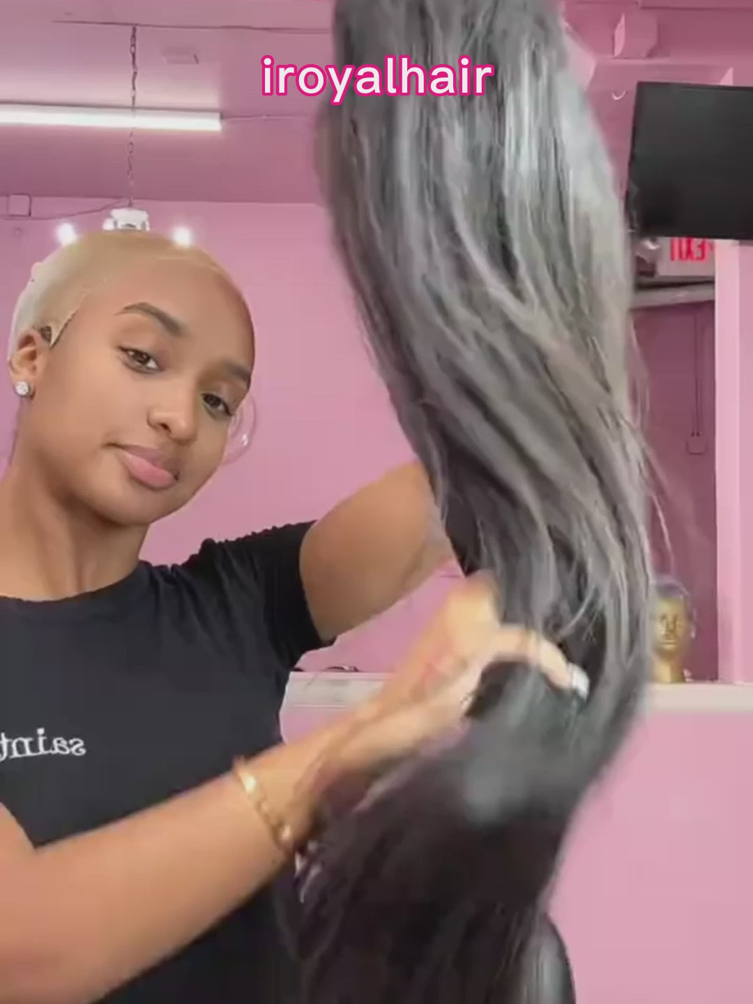 IRoyal Glueless Straight Wear Go 5x5 HD Lace Wig With Pre-plucked Edges