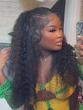 IRoyal Deep Wave HD Lace Front Wigs Human Hair Glueless Human Hair Wig