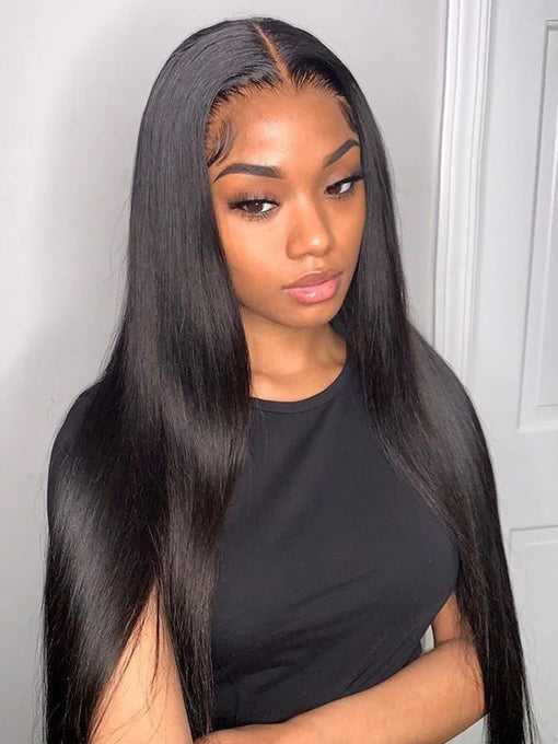 Glueless 13x4 Undetectable HD Lace Closure Straight Wig 100% Human Hair