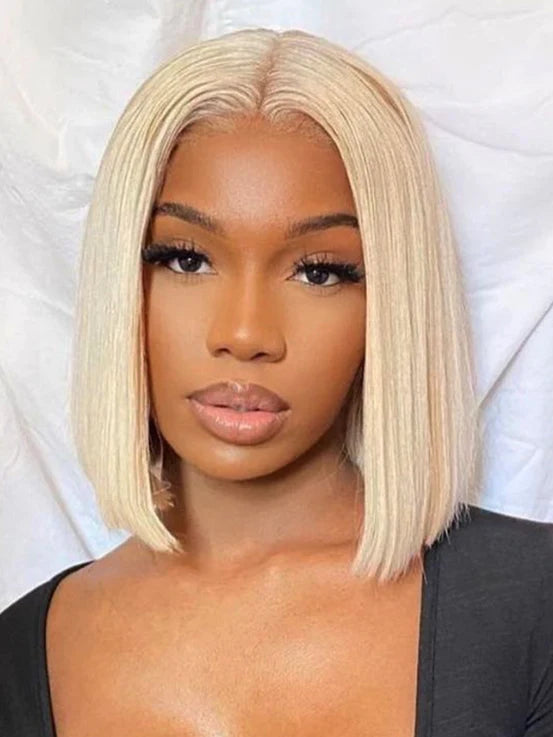613 Blonde Color Bob Wigs Straight Hair 4x4/5x5 Lace Closure Bob Wigs