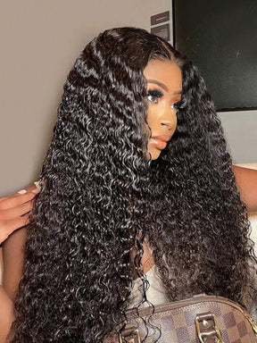 IRoyal Deep Wave HD Lace Front Wigs Human Hair Glueless Wear go Wig