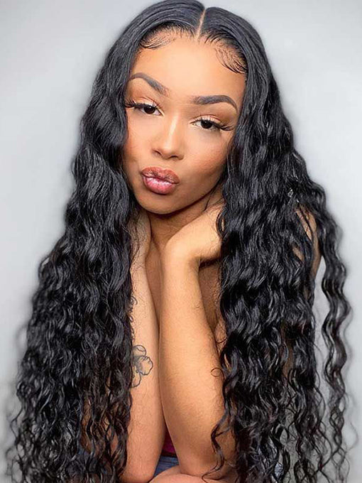 HD Glueless Water Wave 13x4 Lace Front Wear & Go Human Hair Wig