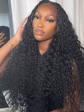 Glueless Water Wave Wear Go 5x5 HD Lace Wig With Pre-plucked Edges