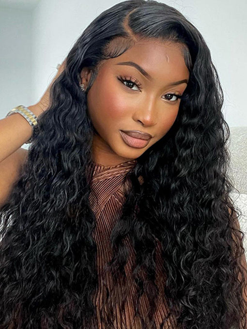 Glueless Water Wave Wear Go 5x5 HD Lace Wig With Pre-plucked Edges